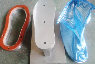 高频机防水鞋套热合样品