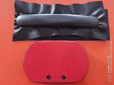 PU皮革座椅扶手高频焊接样品